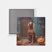 Vizsla Pumpkins Halloween Beängstigend Magnet (Vorderseite/Rückseite)