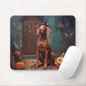 Vizsla Pumpkins Halloween Beängstigend Mousepad (Mit Mouse)