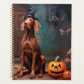 Vizsla Pumpkins Halloween Beängstigend Planer (Vorderseite)