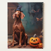 Vizsla Pumpkins Halloween Beängstigend Planer (Rückseite)
