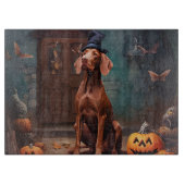 Vizsla Pumpkins Halloween Beängstigend Schneidebrett (Vorderseite)