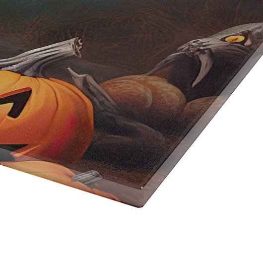 Vizsla Pumpkins Halloween Beängstigend Schneidebrett (Ecke)