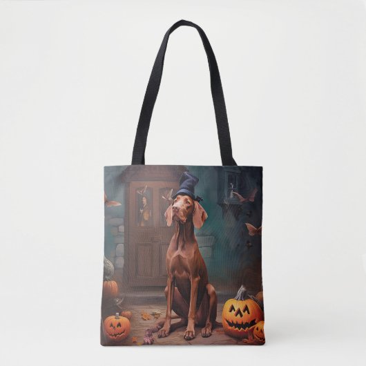 Vizsla Pumpkins Halloween Beängstigend Tasche (Vorderseite)