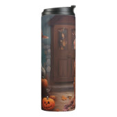 Vizsla Pumpkins Halloween Beängstigend Thermosbecher (Nach links gedreht)