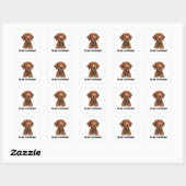 Vizsla Quadratischer Aufkleber (Blatt)