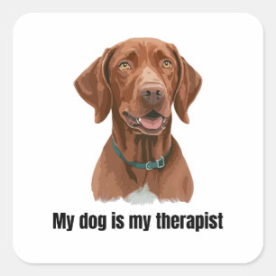 Vizsla Quadratischer Aufkleber