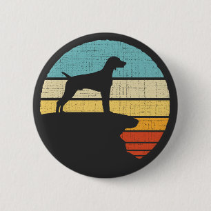  Vizsla Retro Vintage 60er 70er Hunde Liebhaber Be Button