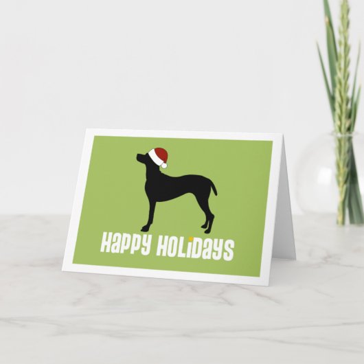 Vizsla Santa Hat Feiertagskarte (Vorderseite)
