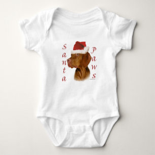 Vizsla Santa Paws Baby Strampler
