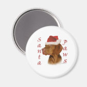 Vizsla Santa Paws Magnet (Vorderseite/Rückseite)