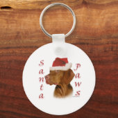 Vizsla Santa Paws Schlüsselanhänger (Rückseite)