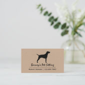 Vizsla-Silhouette | Hundefutter Visitenkarte (Stehend Vorderseite)