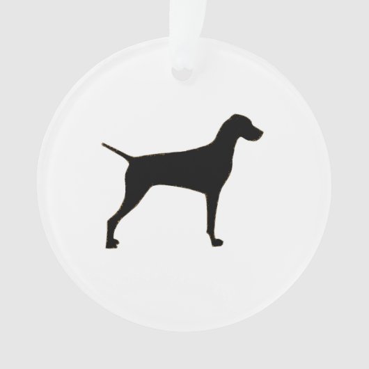 Vizsla Silhouette Ornament (Vorderseite)