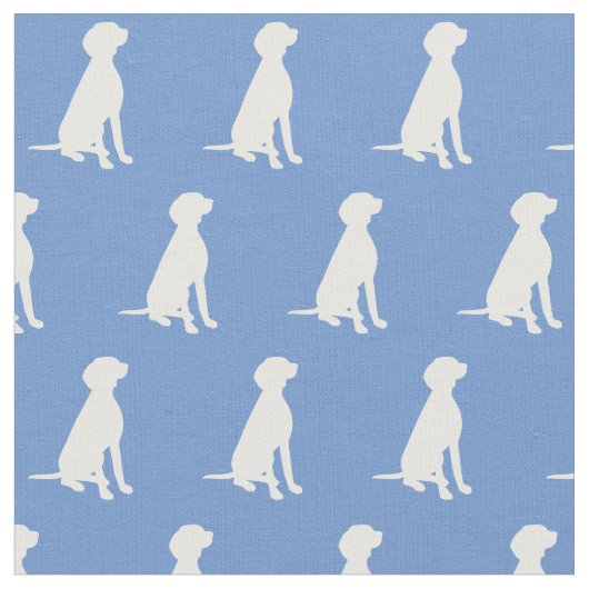 Vizsla Silhouette Pet Light Blue Stoff (Nahaufnahme)