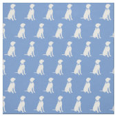 Vizsla Silhouette Pet Light Blue Stoff (Muster)
