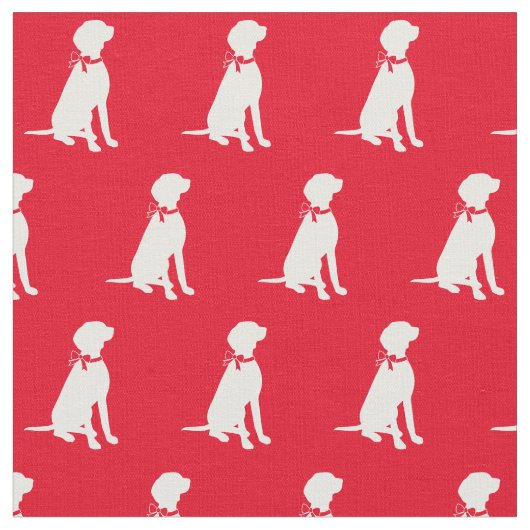 Vizsla Silhouette Pet Red Stoff (Nahaufnahme)
