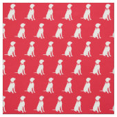Vizsla Silhouette Pet Red Stoff (Muster)