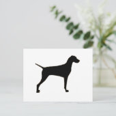 Vizsla-Silhouette Postkarte (Stehend Vorderseite)