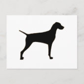 Vizsla-Silhouette Postkarte (Vorderseite)