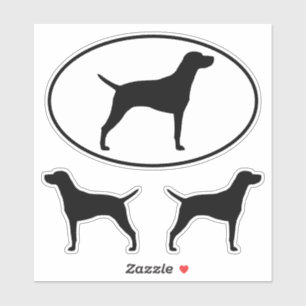 Vizsla Silhouette-Vinylaufkleber-Set Aufkleber