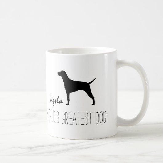 Vizsla-Silhouette-Weltgrößter Hund | Benutzerdefin Kaffeetasse (Rechts)