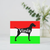 vizsla silo name auf Hungary-Flag.png Postkarte (Stehend Vorderseite)