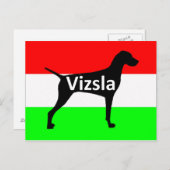 vizsla silo name auf Hungary-Flag.png Postkarte (Vorne/Hinten)