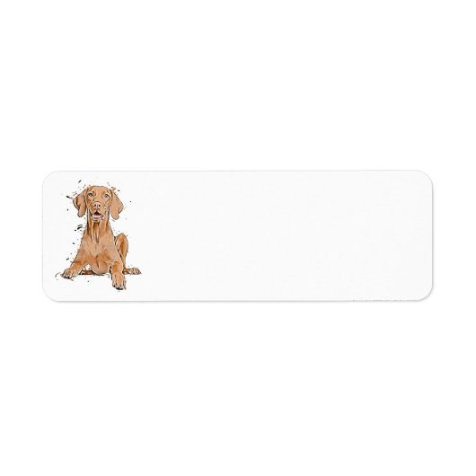 Vizsla Sitzend Cartoon (Vorne)