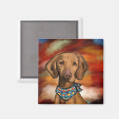 Vizsla Southwestern Magnet (Vorderseite/Rückseite)