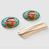 Vizsla Stains Glass Christmas Fächer (Non-assembled)