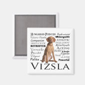 Vizsla Traits Magnet (Vorderseite/Rückseite)