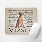 Vizsla Traits Mousepad (Mit Mouse)