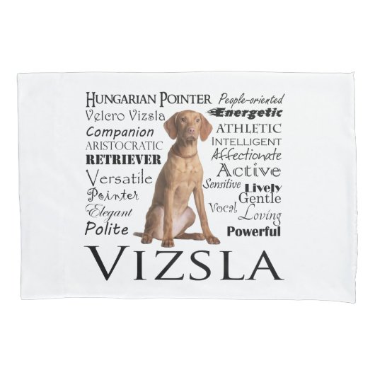 Vizsla Traits Pillowcase Kissenbezug (Vorderseite)