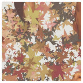 Vizsla und Herbstblätter Stoff (Nahaufnahme)