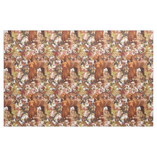 Vizsla und Herbstblätter Stoff (Fat Quarter (45,7 x 55,9 cm))