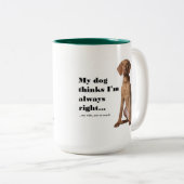 Vizsla V Ehefrau-Tasse Zweifarbige Tasse (VorderseiteRechts)