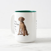 Vizsla V Ehefrau-Tasse Zweifarbige Tasse (Vorderseite Links)