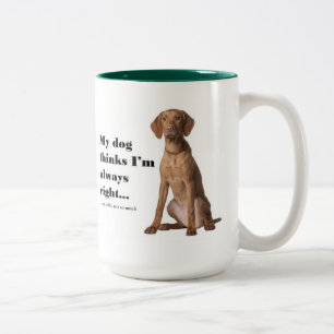 Vizsla V Ehefrau-Tasse Zweifarbige Tasse