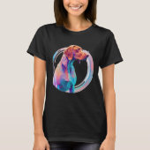 Vizsla Vaporwave Retrowave Ästhetik T-Shirt (Vorderseite)