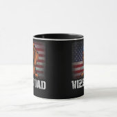Vizsla Vater American Vizsla Dog US Flag 4. Tasse (Zentrum)