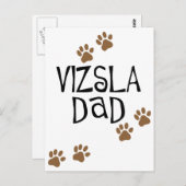 Vizsla-Vater Postkarte (Vorne/Hinten)