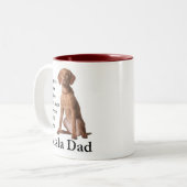 Vizsla Vater-Tasse Zweifarbige Tasse (Vorderseite Links)