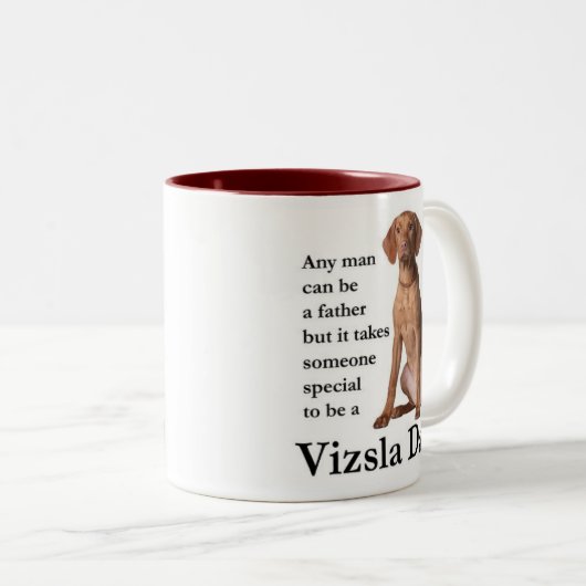 Vizsla Vater-Tasse Zweifarbige Tasse (VorderseiteRechts)