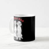 Vizsla-Vater Ungarisch Kurz-haarige Magyar Vizsla Kaffeetasse (Vorderseite Links)