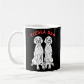 Vizsla-Vater Ungarisch Kurz-haarige Magyar Vizsla Kaffeetasse (Links)