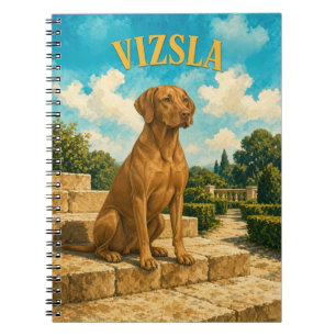 Vizsla, Vintage Wasserfarben-Hundekunst Notizblock