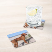 vizsla voll rechteckiger pappuntersetzer (Vor Ort)