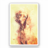Vizsla Watercolor Aufkleber (Vorderseite)