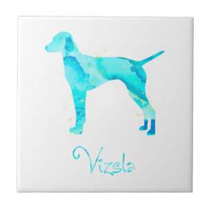 Vizsla Watercolor Design Fliese