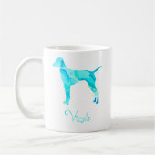 Vizsla Watercolor Design Kaffeetasse (Links)